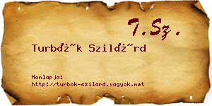 Turbók Szilárd névjegykártya