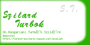 szilard turbok business card